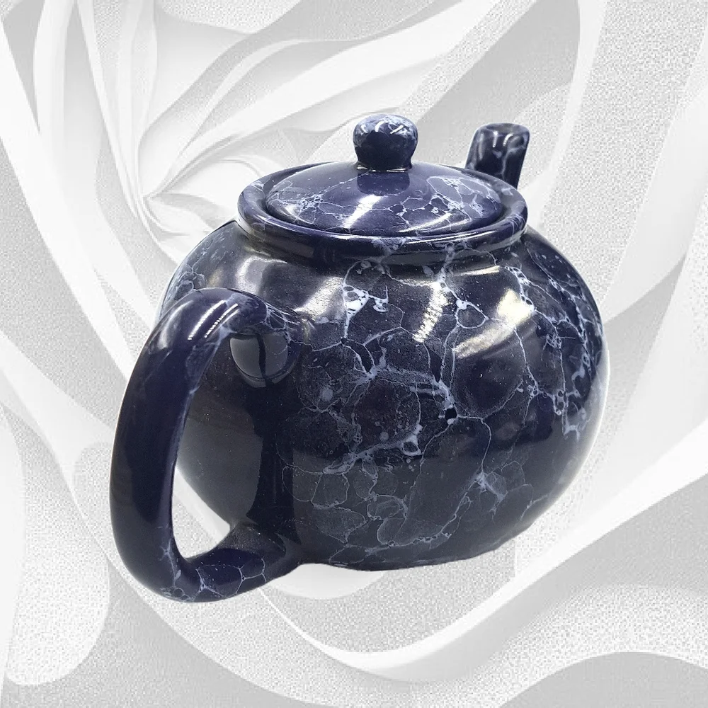 TO BE DONATED  Elegant Blue Marble Teapot